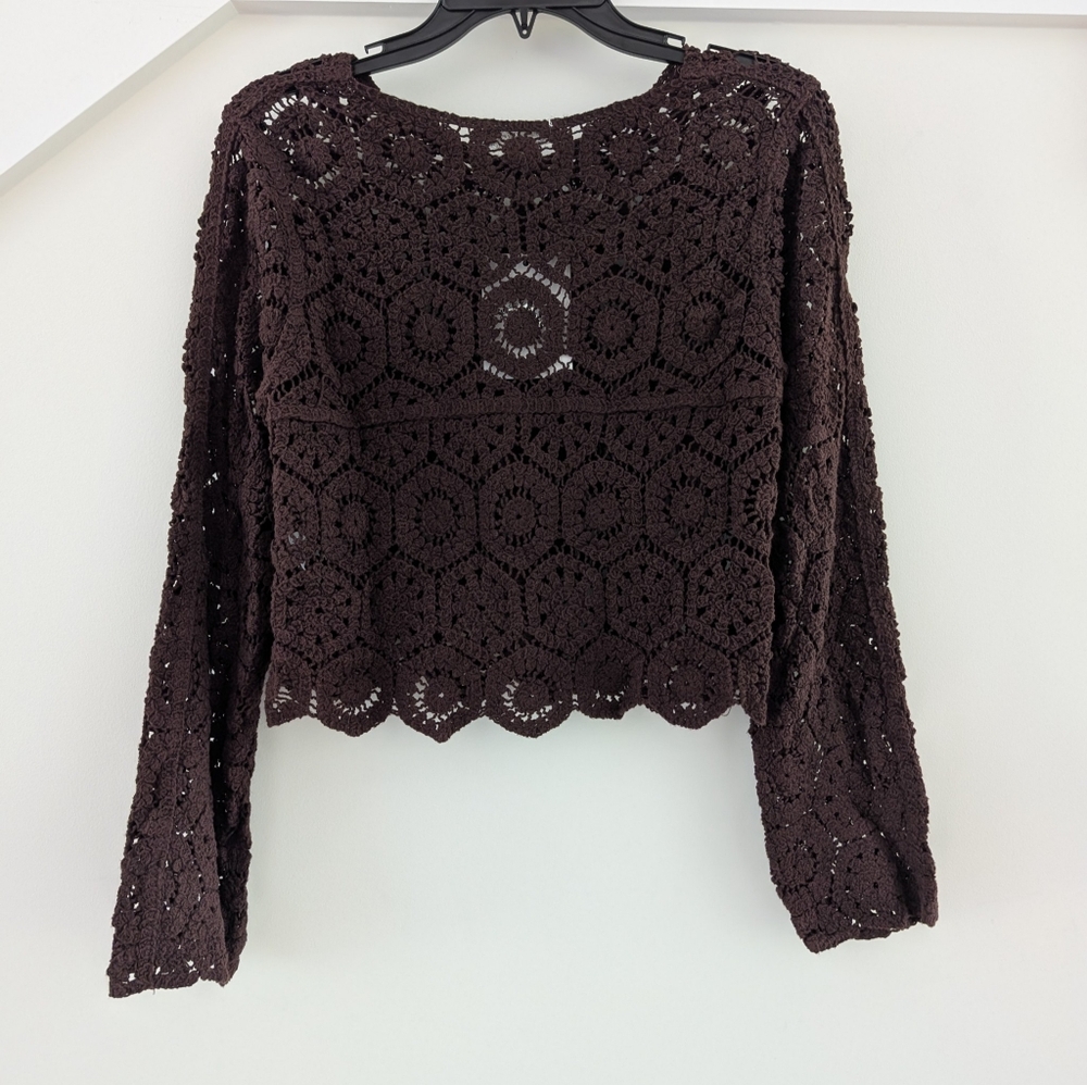 Crochet Cardigan Sweater - Picture 2 of 6